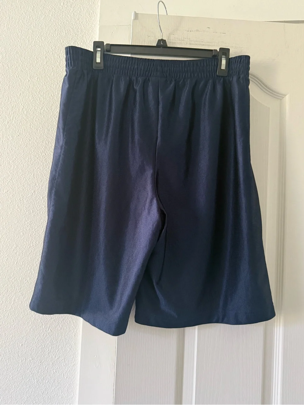 Nike Basketball Shorts Men’s L Navy Blue Dazzle Baggy Swoosh